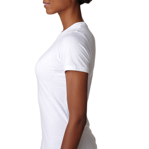 <b>Women's</b> <b>White</b> Regular Fit Crew Neck T-<b>Shirt</b> Regular <b>Short</b> <b>Sleeve</b> 100% Cotton Jersey Casual Wear All Seasons Eco-Friendly - Product Image 1
