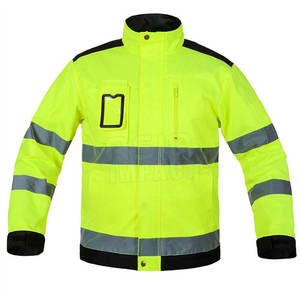 Reflective Eco-Friendly Quilted Safety <b>Jacket</b> for Men <b>Winter</b> Security <b>Waterproof</b> High Visibility Work Wear Durable - Product Image 1