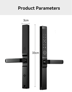 สมาร์ทล็อคประตู IPx6 กันน้ำกลางแจ้ง ล็อคประตูบานเลื่อนพร้อมกล้อง ลายนิ้วมือ รหัสผ่าน ไร้กุญแจ ล็อคประตูอลูมิเนียมอัลลอยด์ - Product Image 6