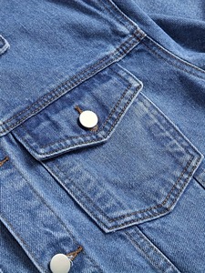 Factory Rate Men's Winter Denim Jackets Professional Quality Vintage Trending Fashion Front Logo Cotton Woven Autumn Wear - Product Image 6