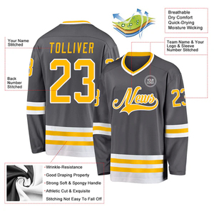 Urban Street Style Hockey Jersey Personalized Team Uniform With Custom Player Name Number And Logo Printing - Product Image 6