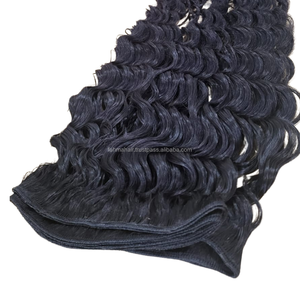 Precio al por mayor, directo, vendedor de cabello de Indonesia, 100% mechones de cabello humano Remy virgen, onda Natural, rizo italiano, cutícula sin enredos - Product Image 1
