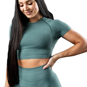 Haut court extensible pour femme, respirant, idéal pour le fitness, le yoga, la course à pied et les activités sportives – OEM ODM - Product Image 1