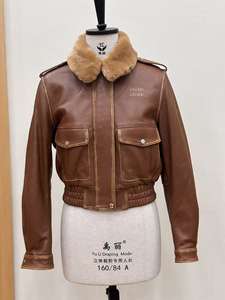 Manteau <span class=keywords><strong>trench</strong></span> en cuir d'agneau véritable pour femme, printemps 2025, nouvelle collection, taille cintrée, mi-long, vêtement d'extérieur polyvalent - Product Image 5