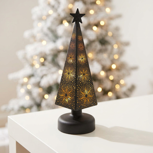 Farol de hierro negro con diseño de estrella dorada para decoración del hogar - Product Image 1