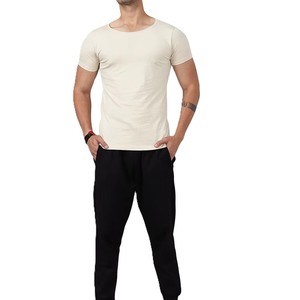 Camiseta de algodón 100% para hombre al por mayor, cuello redondo, manga corta, servicios OEM de cantidad personalizada, ropa deportiva - Product Image 5
