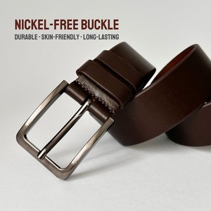 High Density Genuine Leather <b>Men</b> <b>Belt</b> Custom Size OEM Private Label Classic Business Casual Strap <b>Belt</b> LMB-0099 - Product Image 2