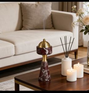 เตาเผากำยานหินอ่อนลายอาหรับแบบรักษ์โลก Lavie Creations LCa-135 พร้อมกำยานอินเดียสำหรับตกแต่งบ้านในช่วงรอมฎอน สร้างบรรยากาศสงบ - Product Image 4
