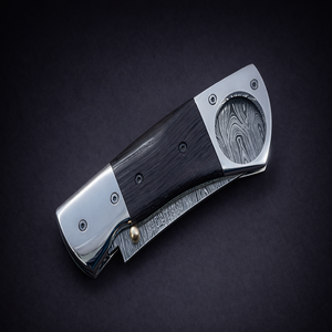 มีดพับตัดซิการ์เหล็กดามัสกัสแบบกำหนดเอง ด้ามไม้เวงเก้ ขนาด 8 นิ้ว |   กรีนฮิลส์ ไนฟ์ส - Product Image 4