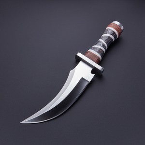 Couteau Bowie Fait Main en Acier à Haute Teneur en Carbone, Lame Fixe, Couteau de Chasse, Vente en Gros, Couteau Bowie Personnalisé avec Manche en Bois, Approvisionnement en Gros - Product Image 1