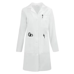 Uniforme Médico OEM Blanco con Cuello Alto, Conjunto de Uniformes de Trabajo para Hospital, Uniformes Médicos de Manga Corta para Mujer - Product Image 5