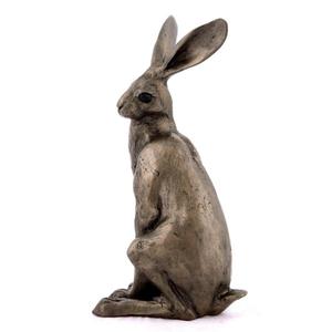 Garden Decorative Bronze Welcome Hare Statue Metal Crafts Hand Casted Antique <b>Large</b> Ears Bunnies Rabbit Easter Decoration - Product Image 3