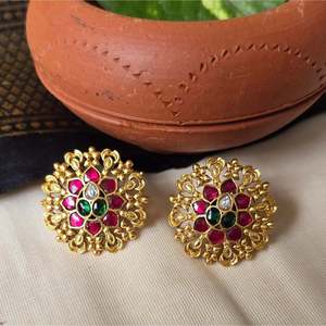 Fine Dangle Jadau Earrings Fashion Jewellery - Product Image 1