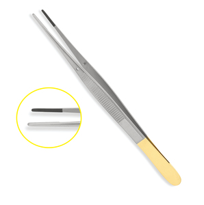 Pinzas TC Potts Smith con Puntas Rectas de Carburo de Tungsteno, Instrumento Quirúrgico de Acero Inoxidable con Mango Plano para Cirugía de Precisión - Product Image 1