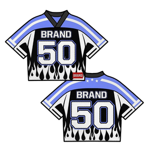 Camiseta Deportiva de Fútbol de Malla con Cuello en V, Manga Corta, Personalizada con Nombre y Número, Holgada y de Gran Tamaño, con Logotipo Personalizado - Product Image 1