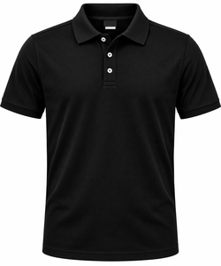 Polo personnalisé en coton 100% 200g pour homme, manches courtes, logo brodé, vêtements de golf décontractés - Product Image 1