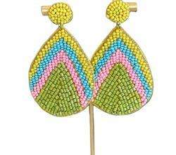 Pendientes bordados con cuentas, pendientes personalizados con múltiples cuentas, joyería festiva para mujer al mejor precio, pendientes con cuentas. - Product Image 5