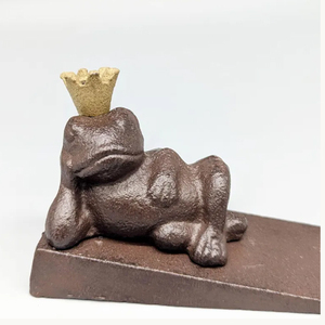 Tope de puerta de hierro fundido con diseño de Príncipe Rana, decoración rústica, cuña de puerta con forma de animal, cuña de latón fundido, tope de puerta metálico de primera calidad, superventas - Product Image 2