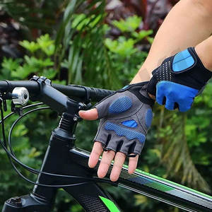 Gants de cyclisme professionnels à demi-doigts, en maille respirante, design rembourré antichoc pour le cyclisme en plein air, sur route et en montagne - Product Image 6
