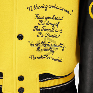 Get Your Own Custom Design Black Leather Sleeves With Black Wool Baseball Letterman <b>Jackets</b> <b>Men</b> College <b>Varsity</b> <b>Jackets</b> - Product Image 4