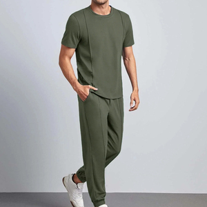 Conjunto de Camiseta y Pantalones Cortos para Hombre al por Mayor, Económico, de Verano, Manga Corta, Transpirable, Informal, para Correr - Product Image 6