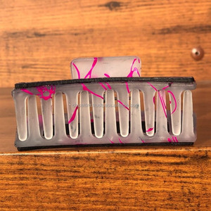 Hot Sale Accessories Women's Hand Tooled Leather Hair Claw Cowhide Large Custom Rectangle Wholesale Hair Claw <b>Clips</b> for Women's - Product Image 5