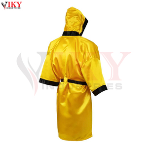 Batas de Boxeo de Primera Calidad en Amarillo y Negro para Adultos, Batas de Lucha MMA Unisex para Grappling, Venta al Por Mayor - Product Image 4