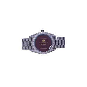 Reloj de Lujo para Hombre, con Diamantes, Acero Inoxidable, Diseño Simple, VVS Moissanite, Oro Blanco, Corte Redondo, Estilo Hip Hop Personalizado - Product Image 1