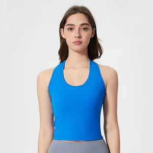Custom Ladies Sublimated Tank Tops 2025 Polyester Front Logo Eco-Friendly Breathable Crew Neck Sleeveless Sublimation <b>Singlet</b> - Product Image 2