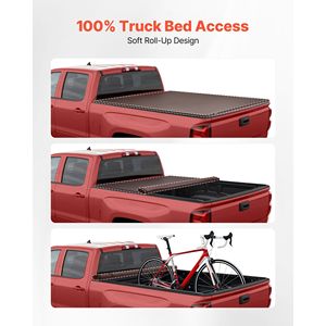 Cubierta enrollable suave para caja de camioneta Ford F-250/350/450 Super Duty 2017-2025, compatible con cajas de 6.8 pies (6 pies 10 pulgadas/82 pulgadas) - Product Image 5