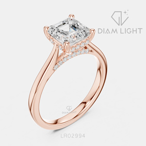 Bague en diamant de laboratoire taille Asscher 1,78 carat, certifiée IGI, or blanc 14 carats, couleur F+, clarté VS+, pour anniversaire, fiançailles, cadeau - Product Image 4