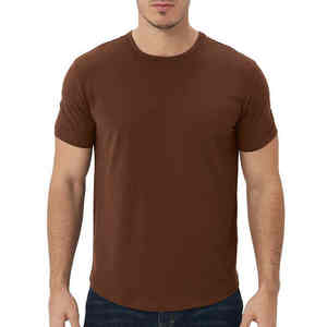 Camiseta de Hombre de Estilo Único, Ligera y Agradable al Tacto, Perfecta para Uso Diario e Informal, Diseño de Color Sólido Liso, Camiseta Cómoda - Product Image 1