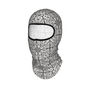 Cagoule unisexe pour adulte, imprimée par sublimation motif toile d'araignée, respirante, imperméable, en nylon, pour extérieur, couvrante intégralement, avec perforations - Product Image 2