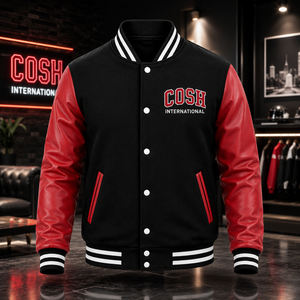 เสื้อแจ็คเก็ตวาร์ซิตี้ฤดูหนาวคุณภาพสูงจาก Cosh International สำหรับผู้ชาย ปักโลโก้ตามสั่ง สีตามสั่ง ผ้าแคนวาสกันน้ำ - Product Image 3