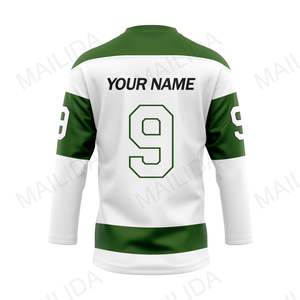 Jersey de Hockey sobre Hielo OEM Azul y Blanco con Malla Bird Eye, Personalizable con Bordado Tackle Twill, Uniforme de Hockey sobre Hielo - Product Image 4