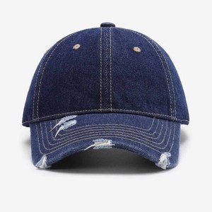 Casquette de baseball en jean délavé unisexe réglable à 6 panneaux, couleur unie, style décontracté, pour le printemps et l'été - Product Image 2