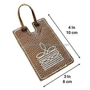 New Custom Handcrafted Full Grain Leather Boot Tag with Boot Design Customizable <b>Luggage</b> ID Label with <b>Strap</b> for Bags & Footwear - Product Image 2