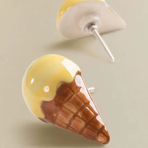 Poignée de meuble vintage en céramique en forme de citrouille, bouton décoratif rétro moderne pour tiroir, chambre, salle de bain, armoire - Product Image 1