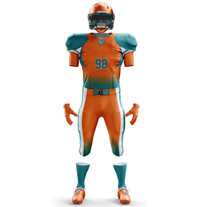 New Arrival Men's Custom Designed Sublimation Printed Plus Size Comfortable Fit Quick Dry Breathable American Football Uniform - Product Image 1