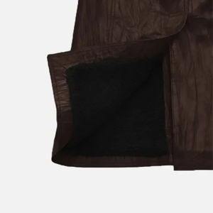 Manteau Trench Classique pour Homme en Cuir de Mouton Véritable Respirant de Haute Qualité, Imperméable, Design Vintage, Col Montant, Hiver Standard - Product Image 4