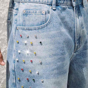 Shorts Bermuda Rose Tricoté Écologique Taille Mi-Haute pour Homme avec Poches et Cordon de Serrage, Style Décontracté en Tissu Polyester/Coton - Product Image 6