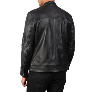เสื้อแจ็คเก็ตหนังแท้ แขนยาว คลาสสิก น้ำหนักเบา สำหรับผู้ชาย - Product Image 3