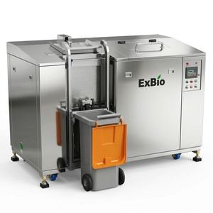 Broyeur et compoteur de déchets alimentaires électrique Exbio, capacité de 1000 kg/jour, écologique, usage domestique, construction en acier inoxydable - Product Image 3