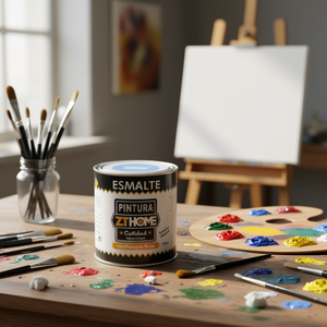 Peinture acrylique noire mate en pot de 750 ml - Product Image 2