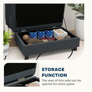 Divano Letto per Animali Domestici Grigio Scuro con Vano Portaoggetti per Gatti e Cani di Piccola Taglia, Arredamento per Gatti - Product Image 5