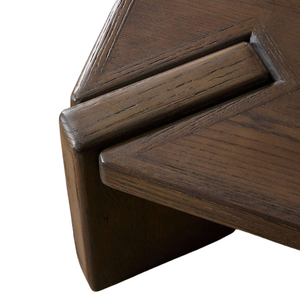 Mesa de Centro Cuadrada de Estilo Rústico Moderno, Fabricada en Madera de Teca Sólida de Primera Calidad con Detalle de Unión Mortise, Mueble Resistente y Minimalista para Sala de Estar - Product Image 5