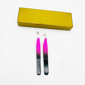 Eyelash Tweezer For Personal Care False Eyelash Placement & <b>Removing</b> Lashes Non Slip Ergonomic Design Grips Custom <b>Box</b> Packing - Product Image 2