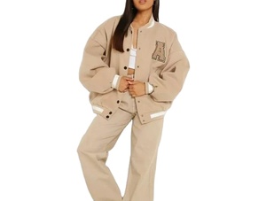 Vestes universitaires sur mesure pour femmes, grande taille, mode, décontractées, imperméables, lourdes, vêtements teints, vente en gros de vestes universitaires pour femmes - Product Image 3