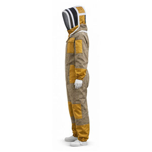 Traje de Apicultor Modelo SL-BKS-104 de Alta Calidad, Color Personalizable, con Velo Protector, Diseño a Cuadros Amarillo y Marrón, Cobertura Total del Cuerpo - Product Image 2
