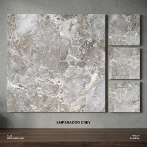 Carreaux de sol en porcelaine modernes 600x600mm, aspect marbre brillant, adhésifs, pour salle de bain et extérieur - Product Image 2